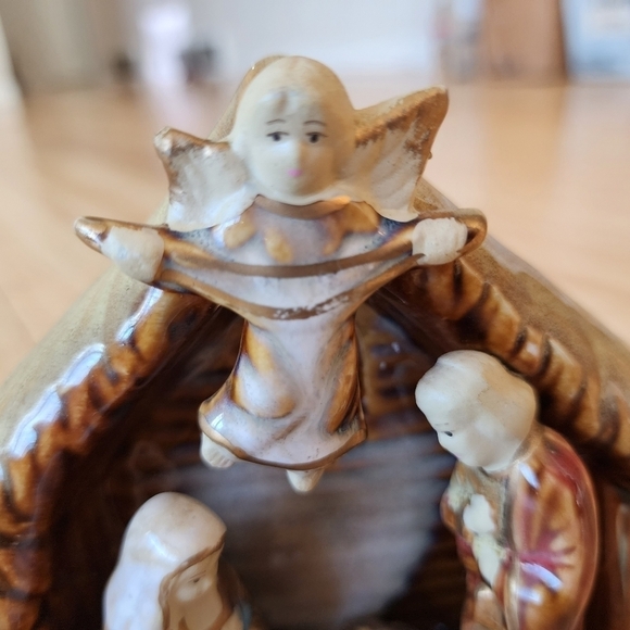Vintage Ceramic Nativity Scene Christmas Figurine Statue Holiday Decor Creche - Picture 3 of 11